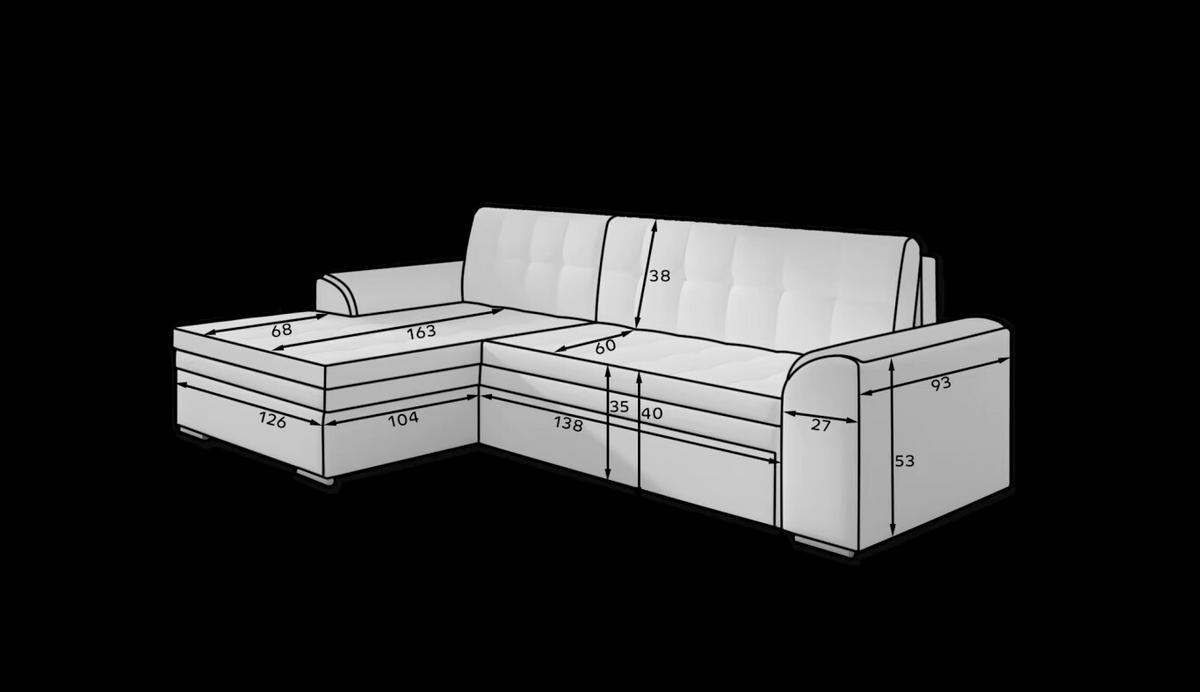 Ecksofa Sorento Grau/Weiß S: 194x296cm - Chromfarben/Weiß, Design, Textil (194/296cm) - MID.YOU