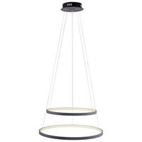 LED-Hängeleuchte Milan H: 120 cm 1-Flammig dimmbar - Anthrazit, Design, Kunststoff/Metall (50/50/120cm)
