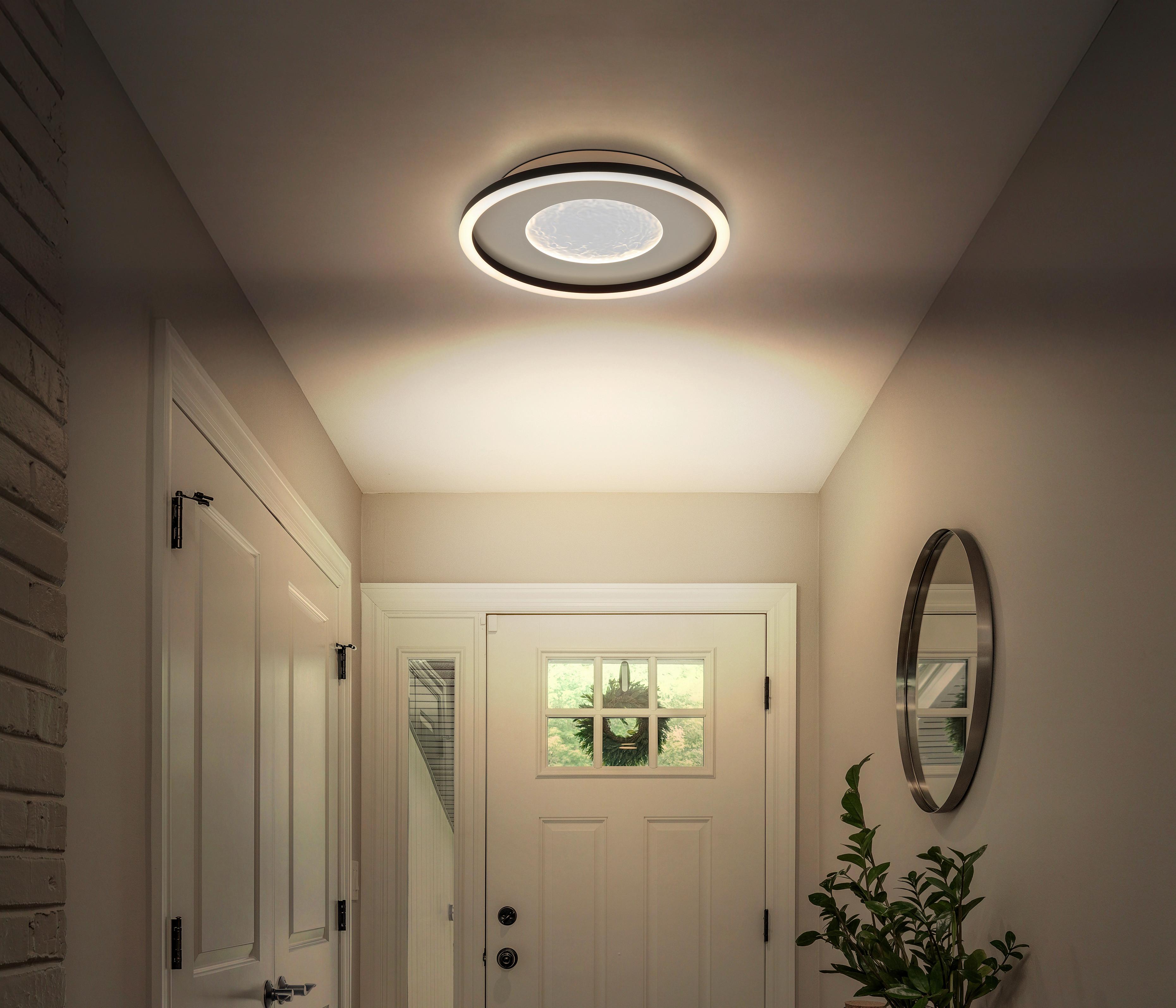 LED-Deckenleuchte 48904-24 Wiley - Klar/Schwarz, Basics, Kunststoff/Metall (33/5,7cm) - Globo