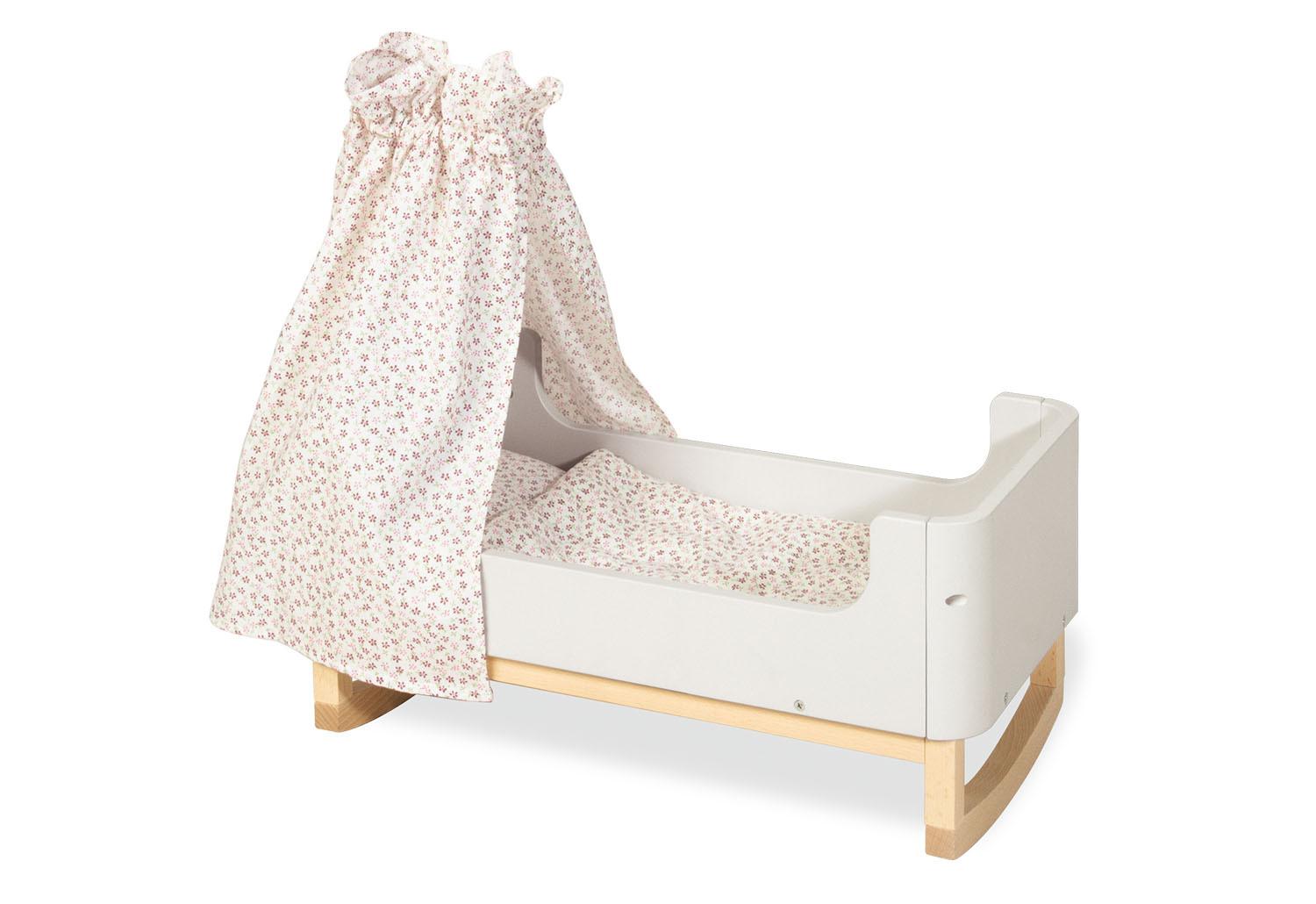 Puppenwiege Holz Buche LxBxH: 50x26x24 cm - Beige/Naturfarben, Basics, Holz (50/26/24cm) - Pinolino