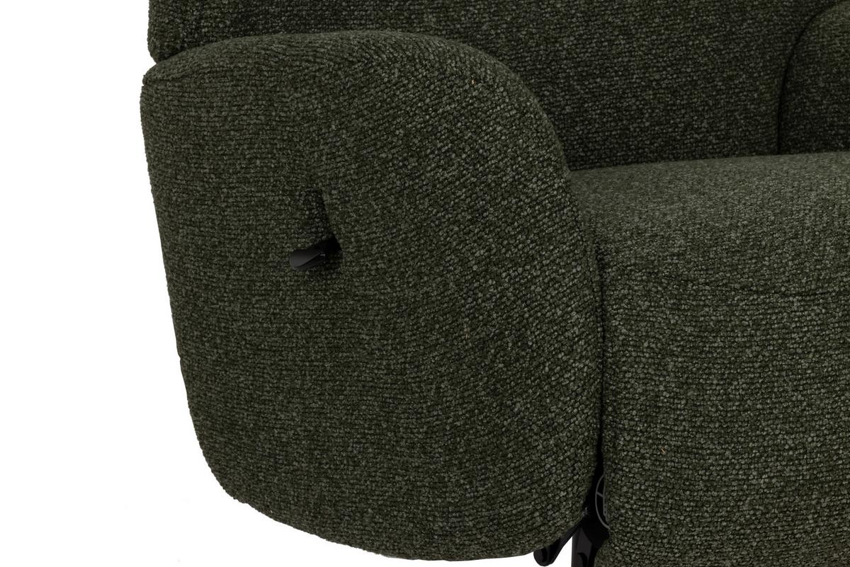 Relaxsessel Snooze Dunkelgrün B: 77 cm - Dunkelgrün/Schwarz, Design, Holz/Textil (77/112/86cm) - Livetastic
