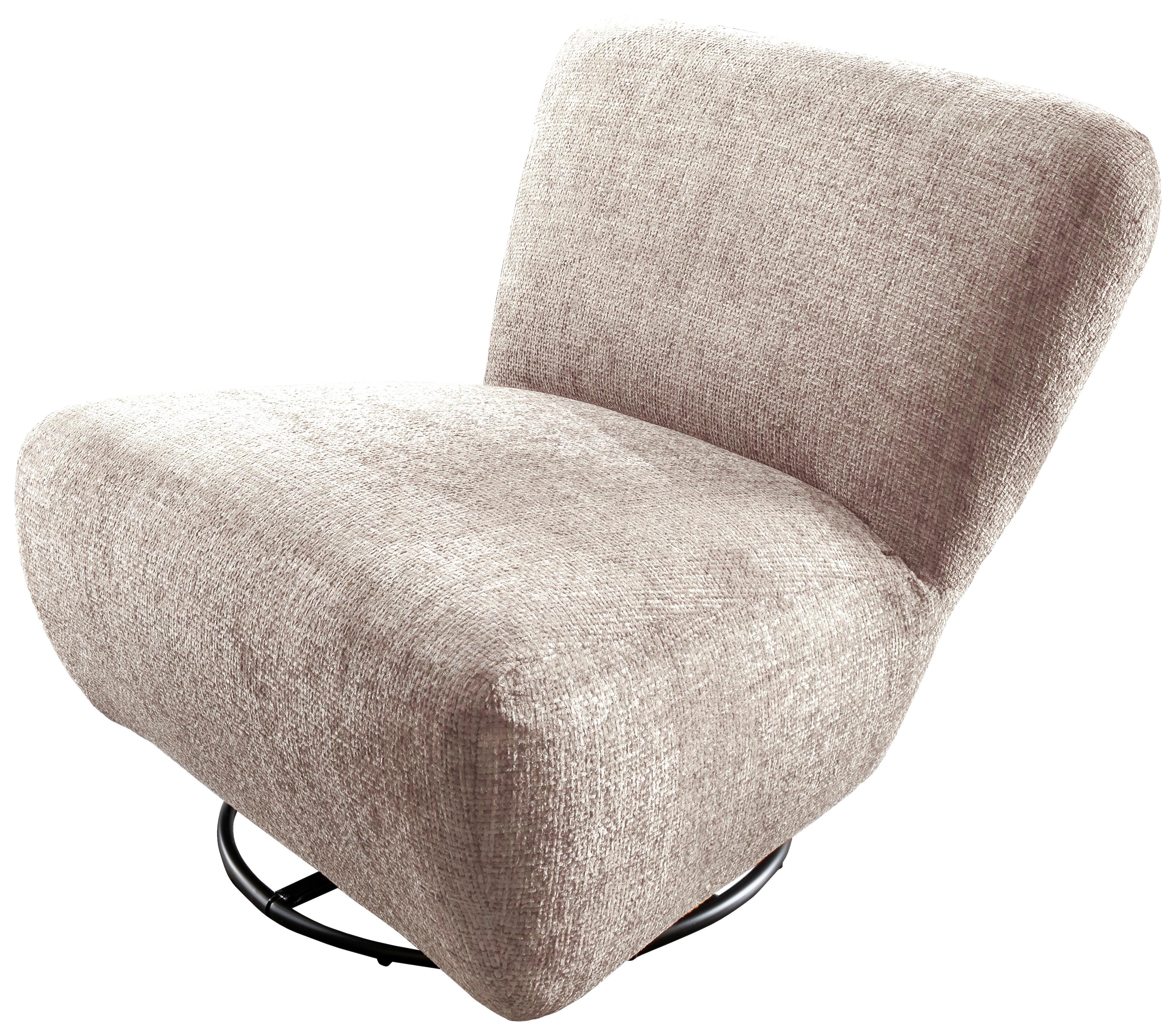 XXL-Sessel Cremallo, Creme B: 95 cm - Creme/Schwarz, Trend, Textil (95/77/94cm) - Livetastic