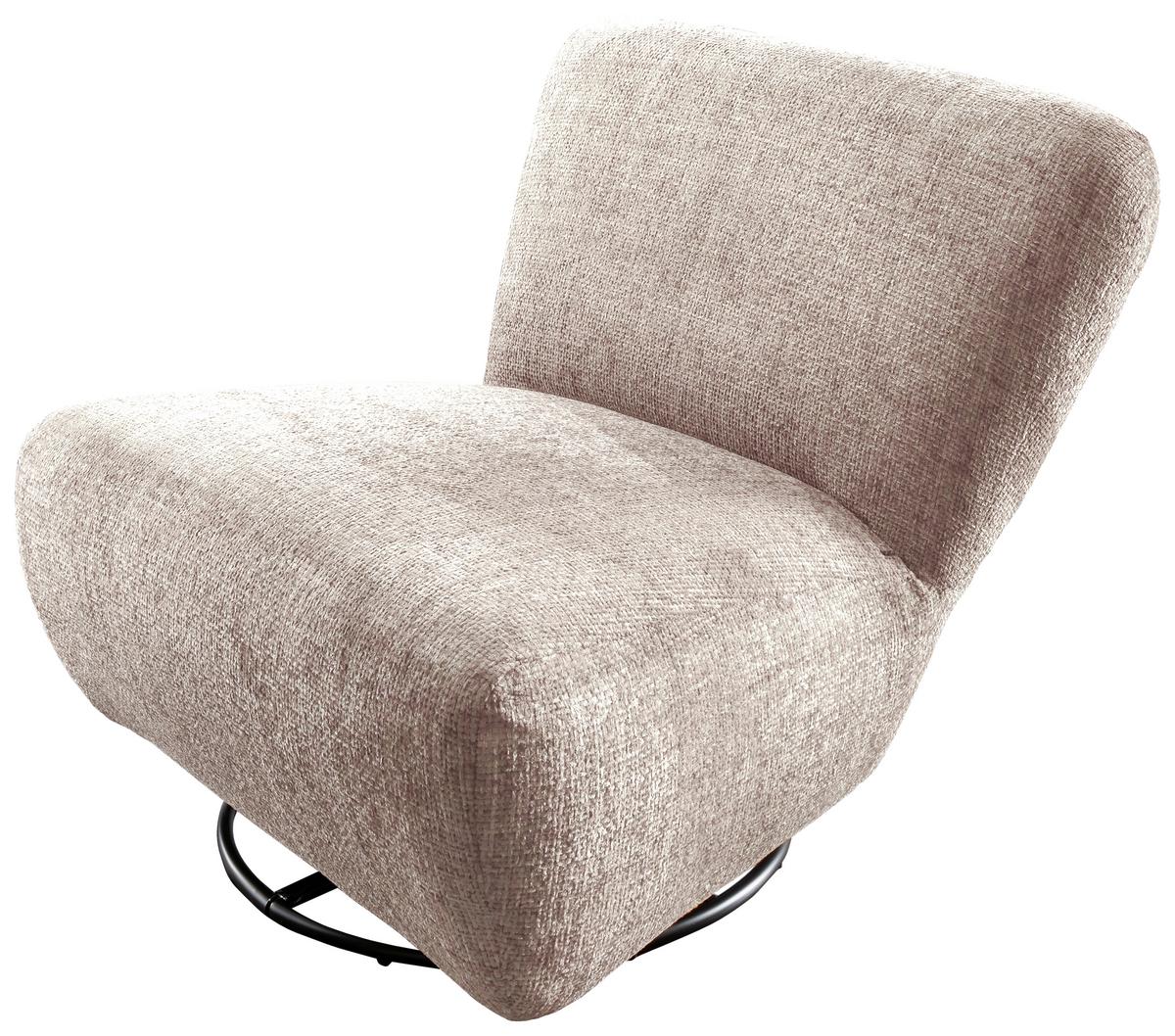 XXL-Sessel Cremallo, Creme B: 95 cm - Creme/Schwarz, Trend, Textil (95/77/94cm) - Livetastic