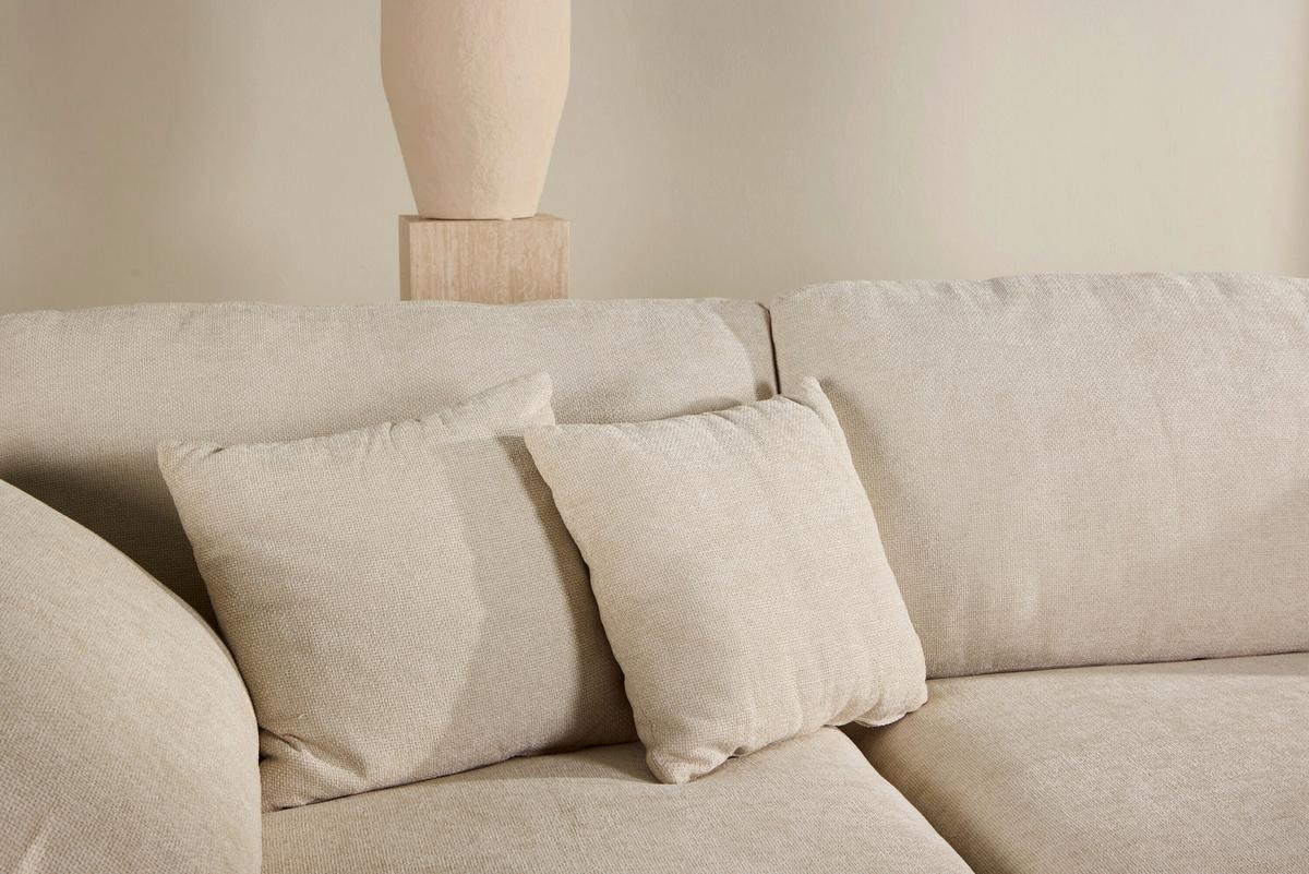 Ecksofa Amalfi Beige B: 297cm - Beige, MODERN, Kunststoff/Textil (297/85/107cm) - Livetastic