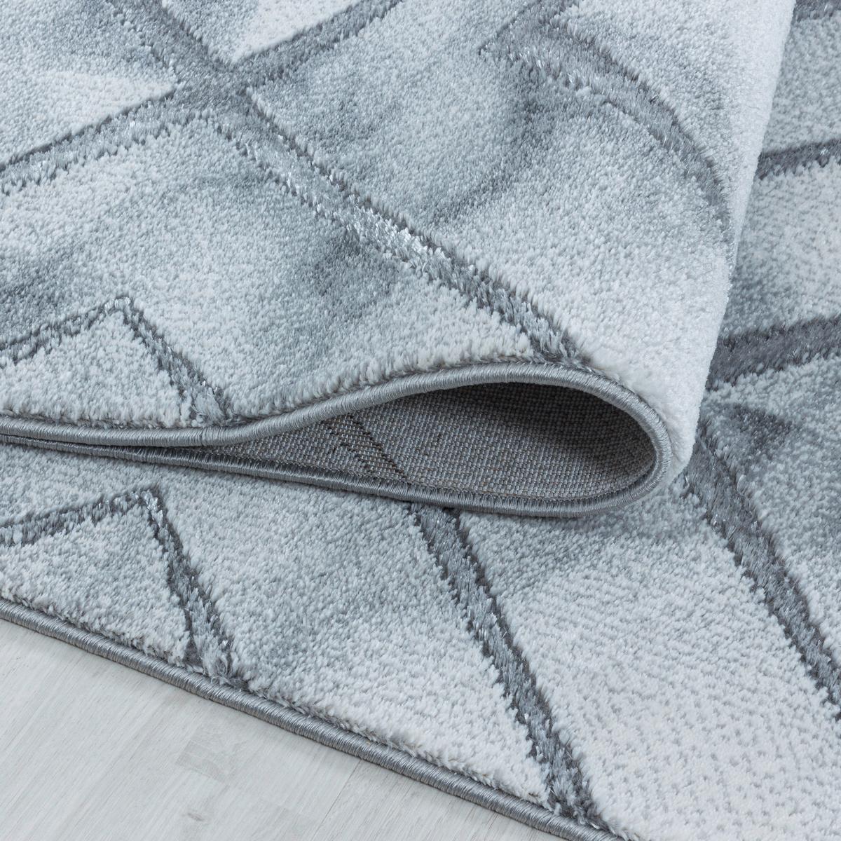 Webteppich Silberfarben Naturfaser Naxos 140x200 cm - Silberfarben, Design, Textil (140/200cm)