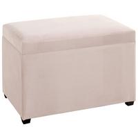 Lavica s úložným priestorom Conny, krémová, š: 58 cm - čierna/krémová, Design, kompozitné drevo/textil (58/42/39cm)