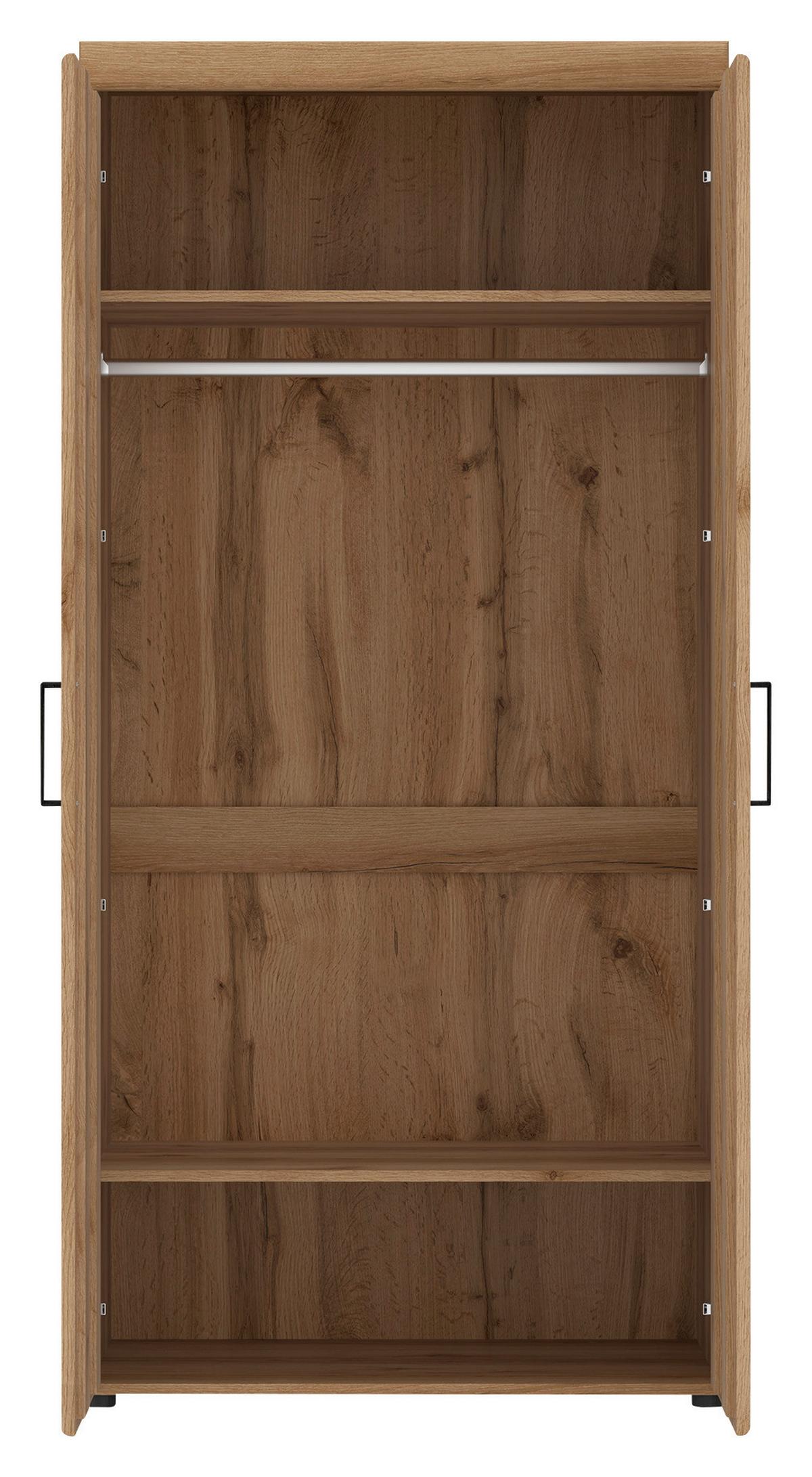 Schrank Cortina Eichefarben Dekor B: 92,8 cm - Eichefarben, MODERN, Holzwerkstoff (92,8/195/57,9cm)
