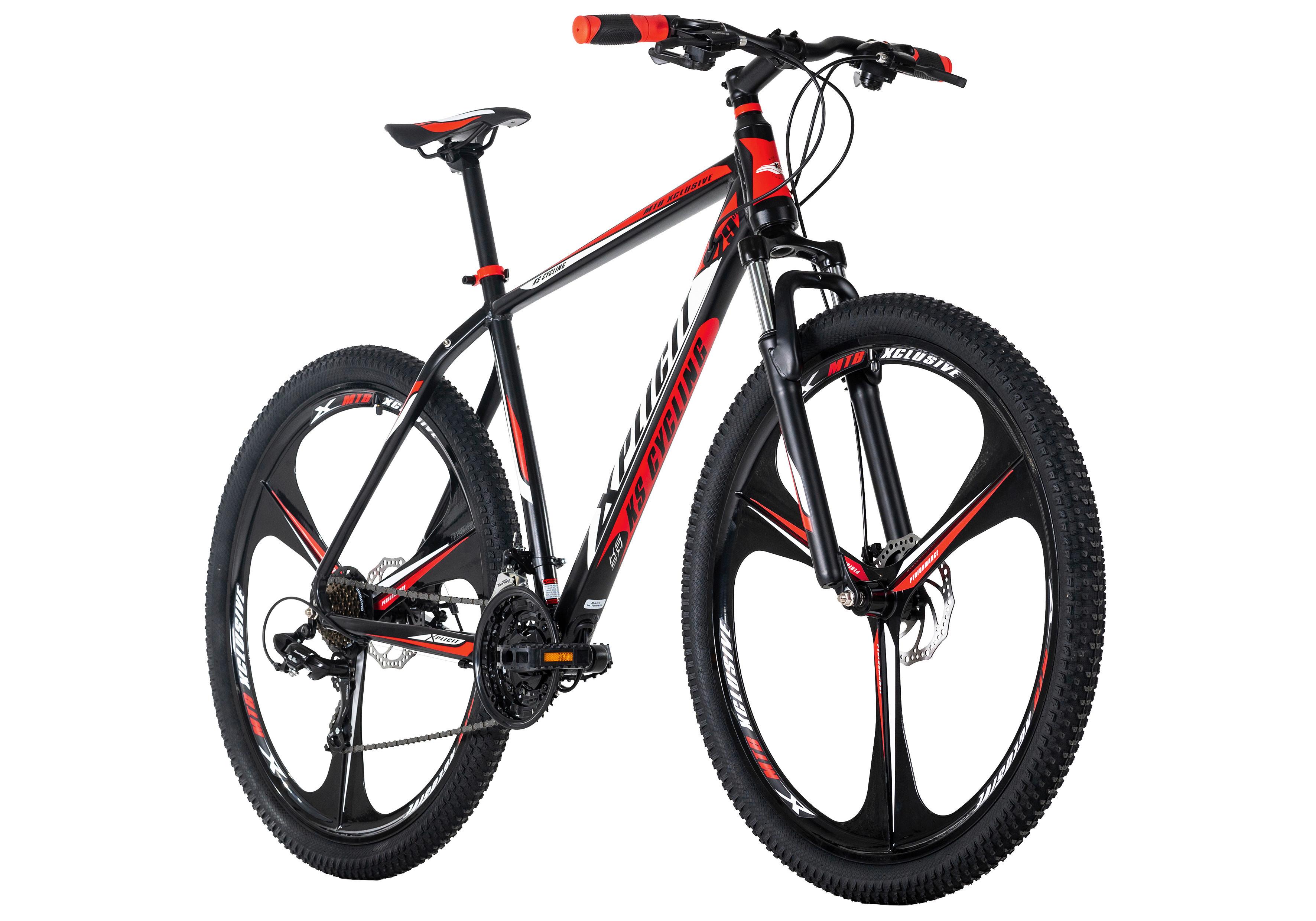 Mountainbike HARDTAIL XPLICIT aus Aluminium in Schwarz/Rot mit 21 Gängen