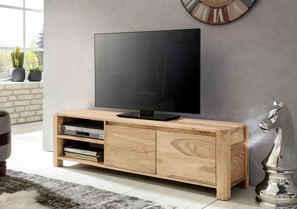 Lowboard Boha B: 140 cm Akazie Massiv - Akaziefarben, Design, Holz (140/40/35cm) - MID.YOU