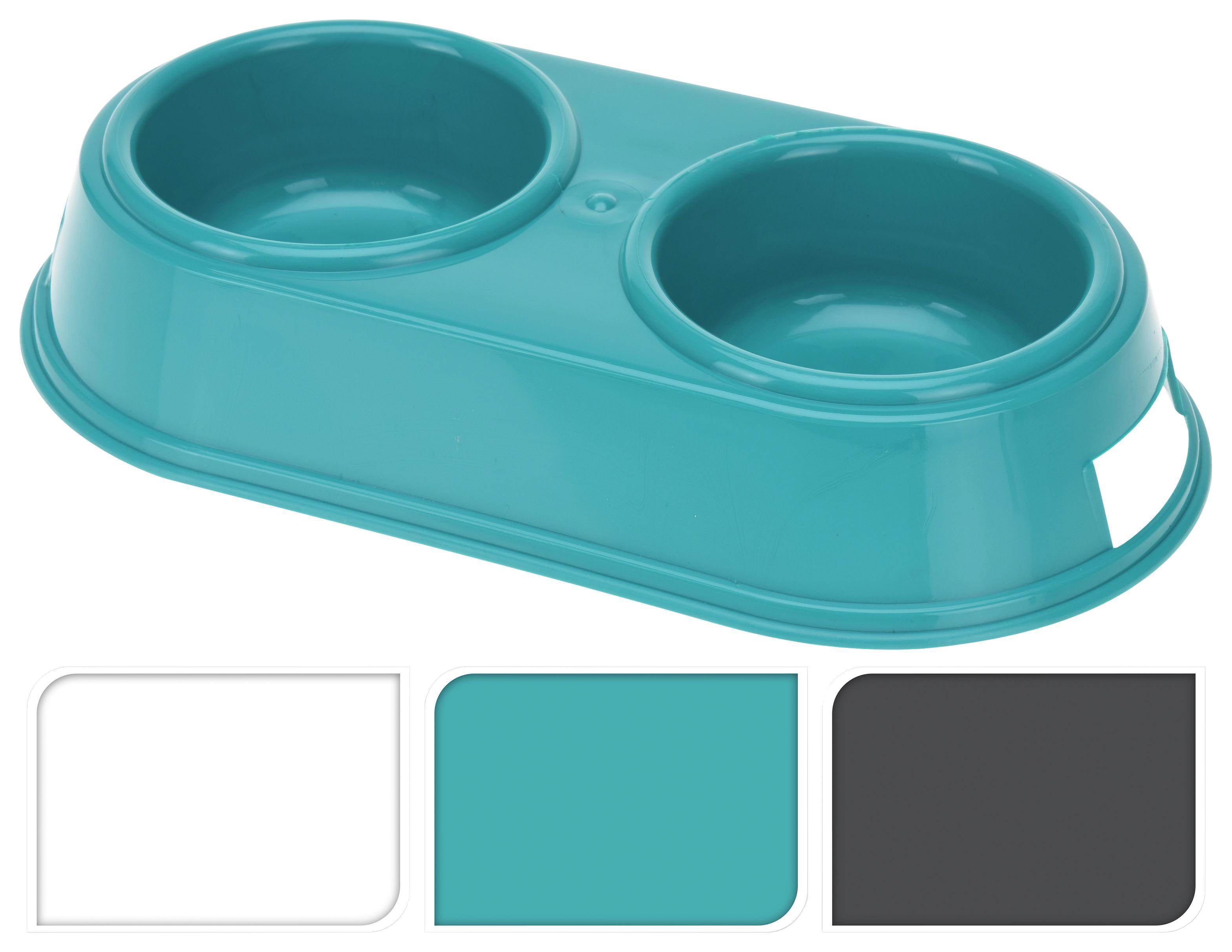 Etetőtál Duo - Olajkék/Szürke, Basics, Műanyag (26,5/13,5/5cm)