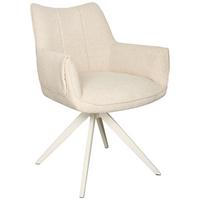 Armlehnstuhl Siena Beige B: 64 cm - Beige, MODERN, Textil/Metall (64/86/65,5cm) - Livetastic
