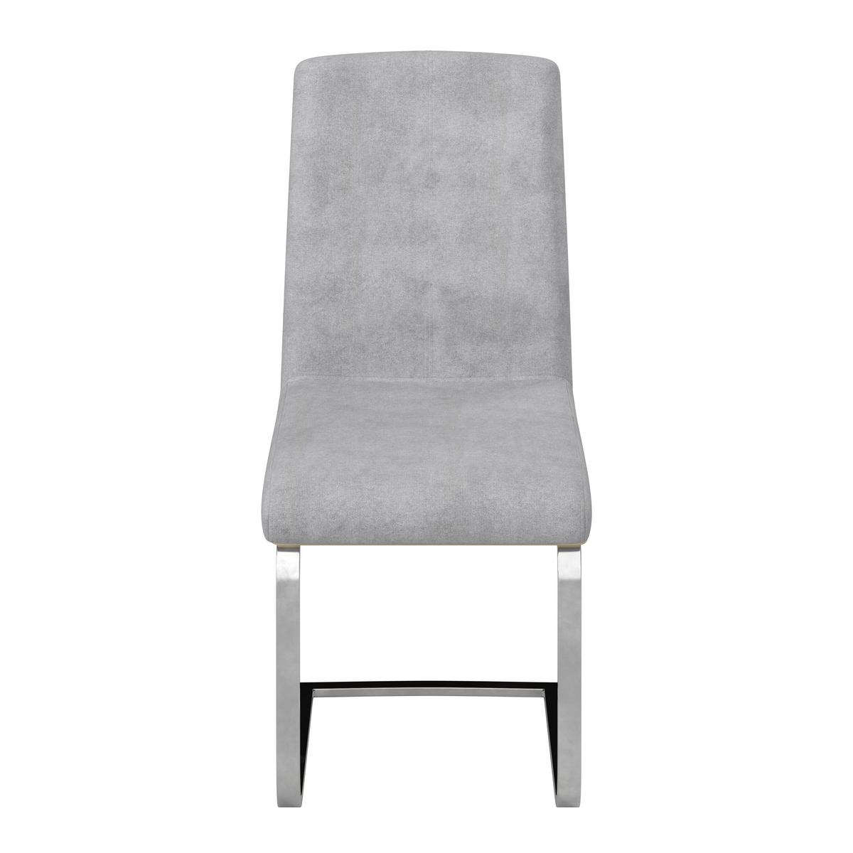 Stolička s pružným podnožím NUBIA - sivá/farba duba, Modern, kov/drevo (44/90/59cm) - Bessagi Home