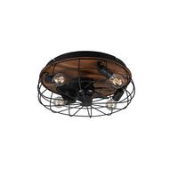 Deckenleuchte R61105032 - Schwarz/Braun, LIFESTYLE, Holz/Kunststoff (48,5/17,5cm)