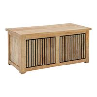 Truhlica EVEREST masív mango - čierna/prírodná farba, Natur, drevo (100/46/50cm) - Mömax