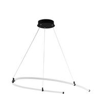 LED-Deckenleuchte 99429* Alamedilla - Schwarz/Weiß, Design, Kunststoff/Metall (97/38/120cm) - Eglo