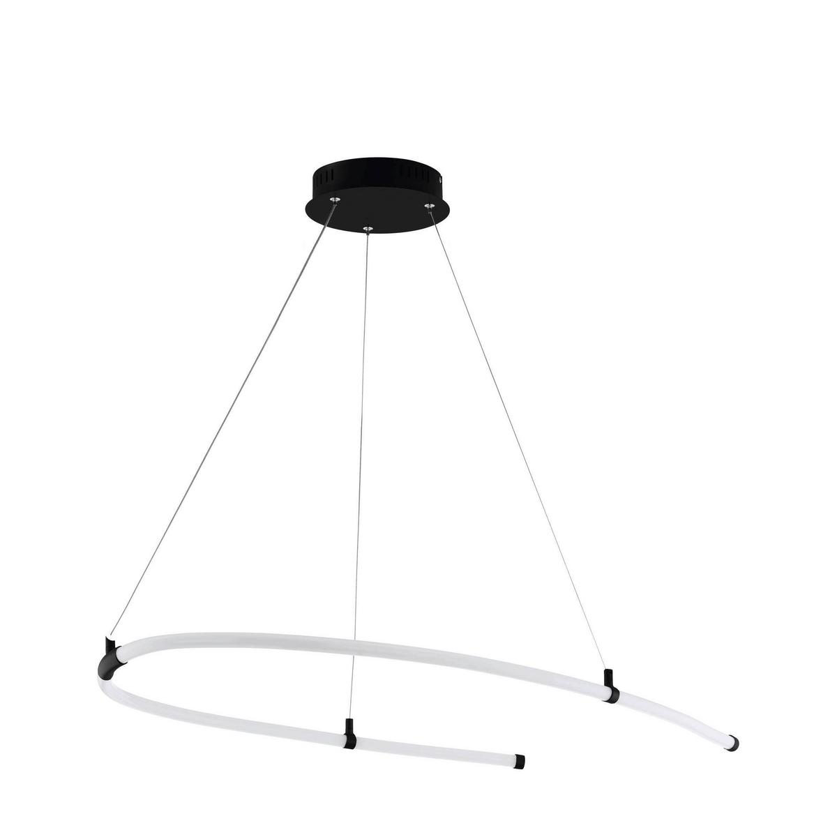 LED-Deckenleuchte 99429* Alamedilla - Schwarz/Weiß, Design, Kunststoff/Metall (97/38/120cm) - Eglo