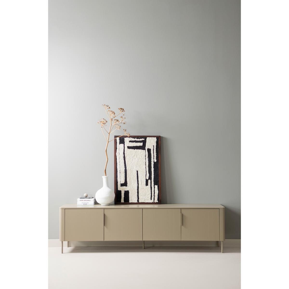 LOWBOARD Gunnar Schlammfarben B: 200cm - Schlammfarben/Schwarz, Design, Holz (200/56/44cm) - Livetastic