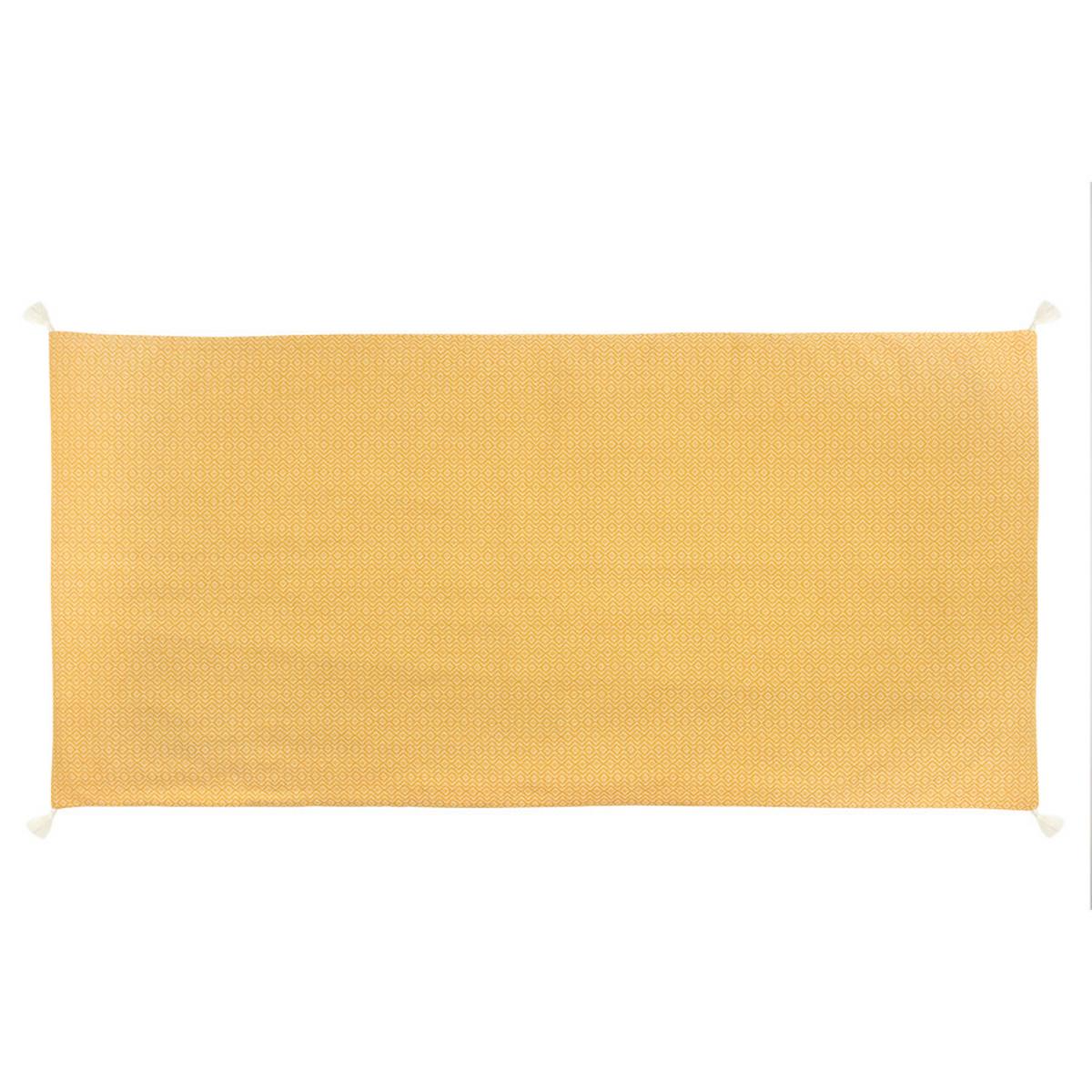 PLÁŽOVÁ PODLOŽKA DOBBY - žltá, textil (90/190cm)