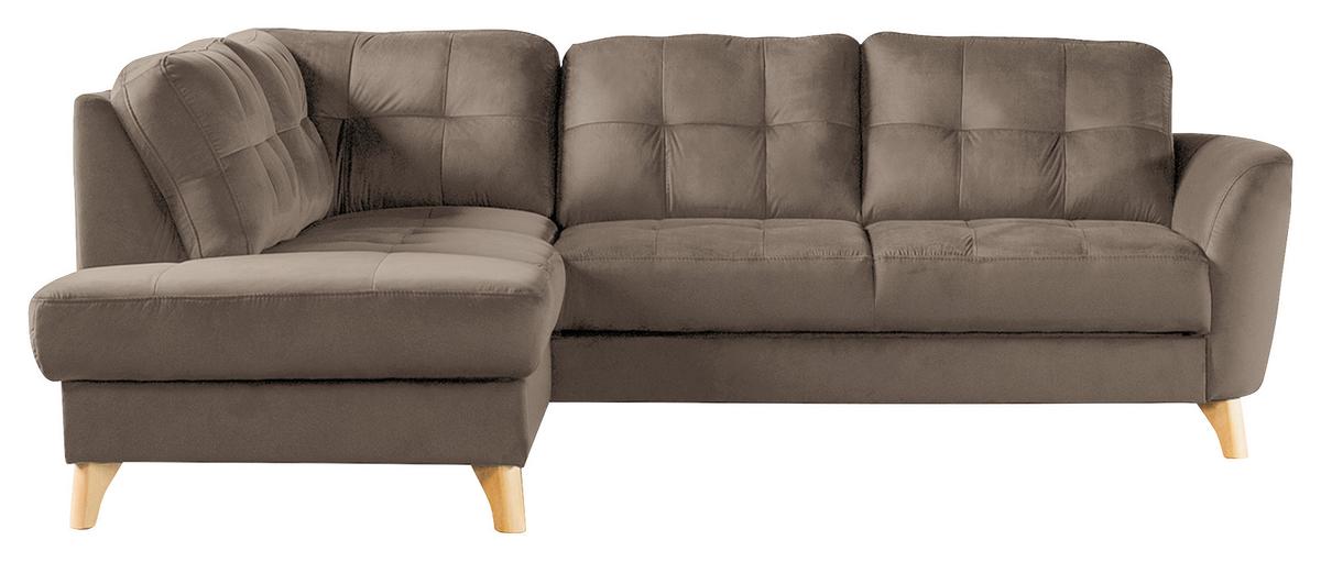 Ecksofa Nordic, Beige S: 190x236 cm - Beige/Buchefarben, Design, Textil (190/236cm) - Livetastic