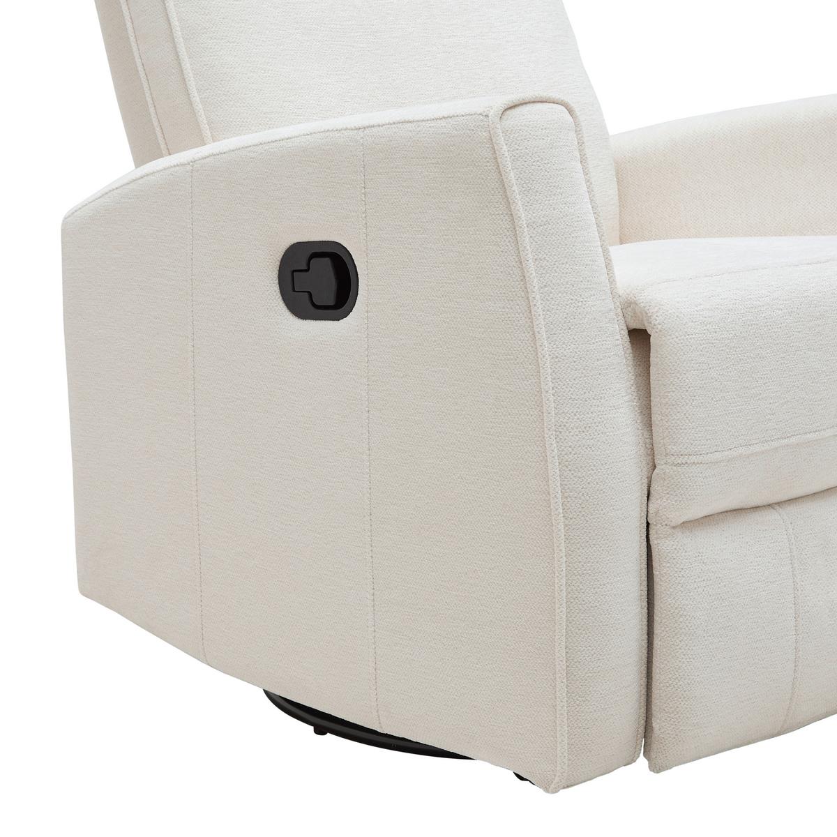 Relaxačné kreslo MELINDA, béžová tkanina, max. 140 kg - čierna/béžová, Konventionell, kov/drevo (76/103/96cm) - Mömax