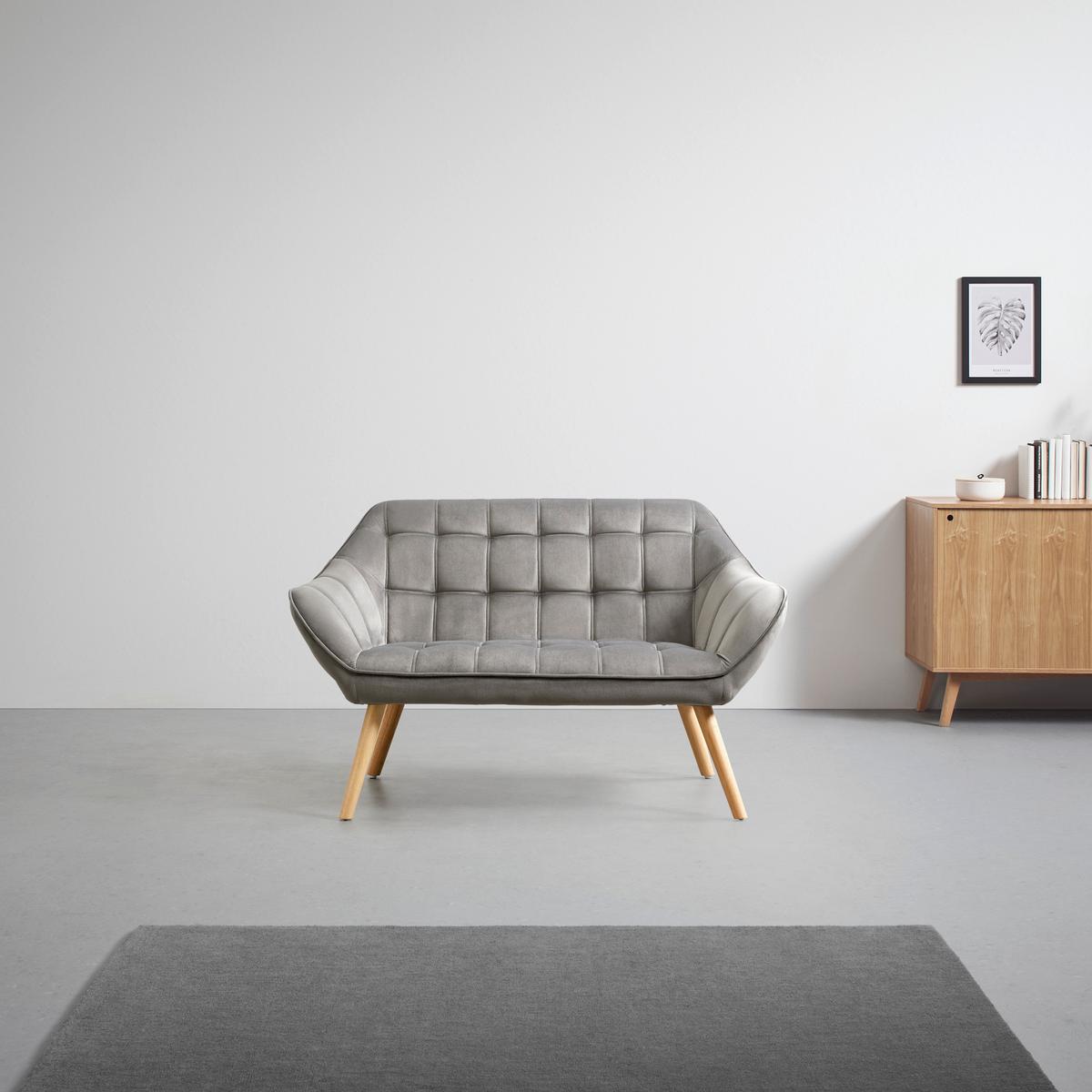 Pohovka MONIQUE tmavě šedá - tmavě šedá, Moderní, dřevo/textil (127/76/74,5cm) - Modern Living