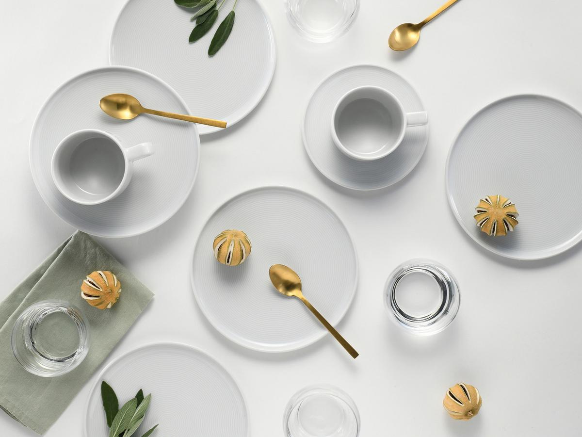 Kaffeeservice 18 -Teilig. Porzellan, weiß - Weiß, Basics, Keramik - Creatable