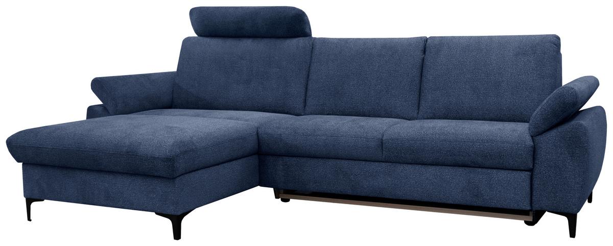 SEDACÍ SESTAVA BADEN - modrá/černá, Design, kov/textil (168/291cm)