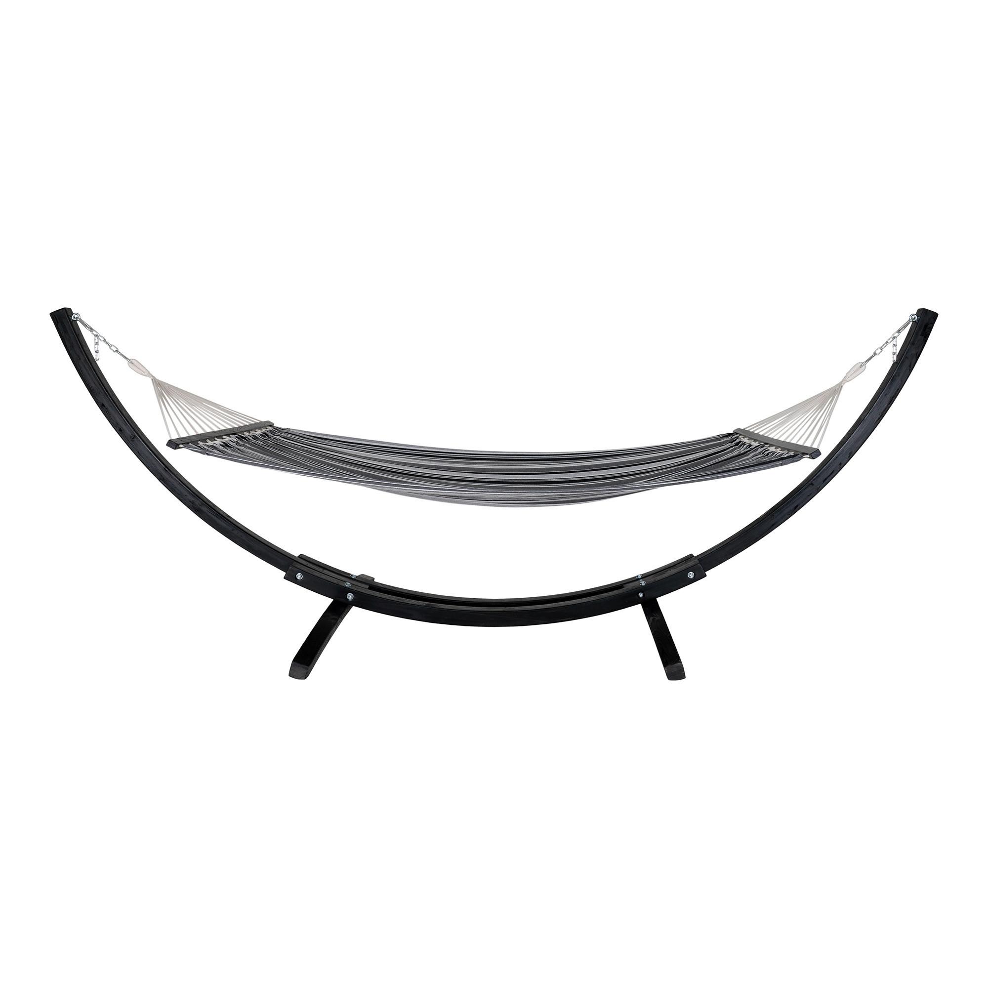 Hängematte Tripoli Schwarz B: 12 cm - Schwarz, MODERN, Holz/Kunststoff (12/320cm) - MID.YOU