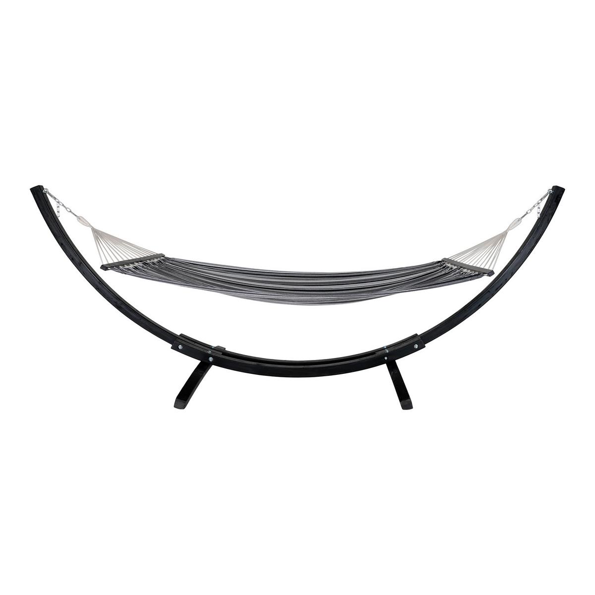 Hängematte Tripoli Schwarz B: 12 Cm - Schwarz, MODERN, Holz/Kunststoff (12/320cm) - MID.YOU