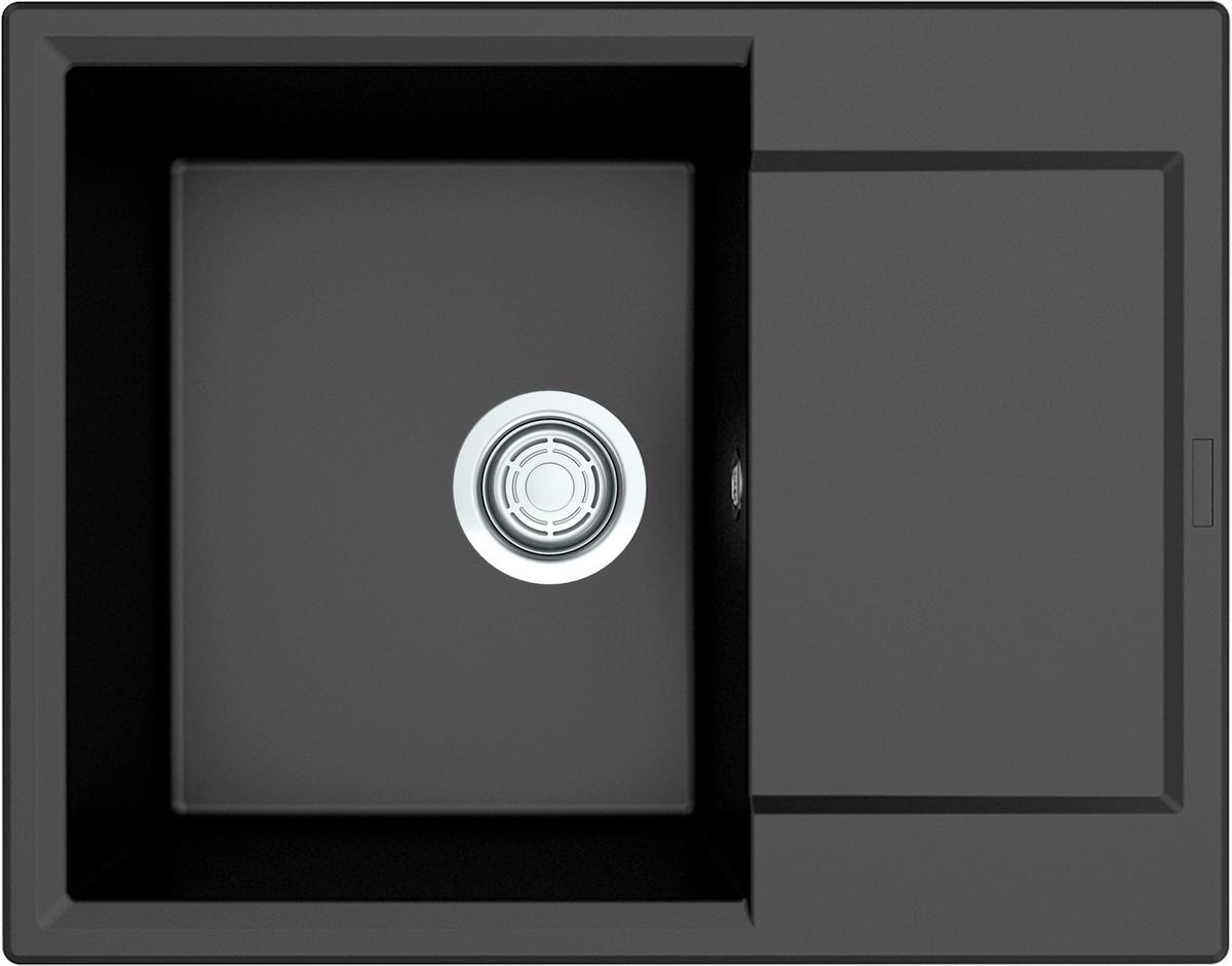 Spüle Juna 500 S - Schwarz, MODERN, Stein (65/20/51cm) - HKT