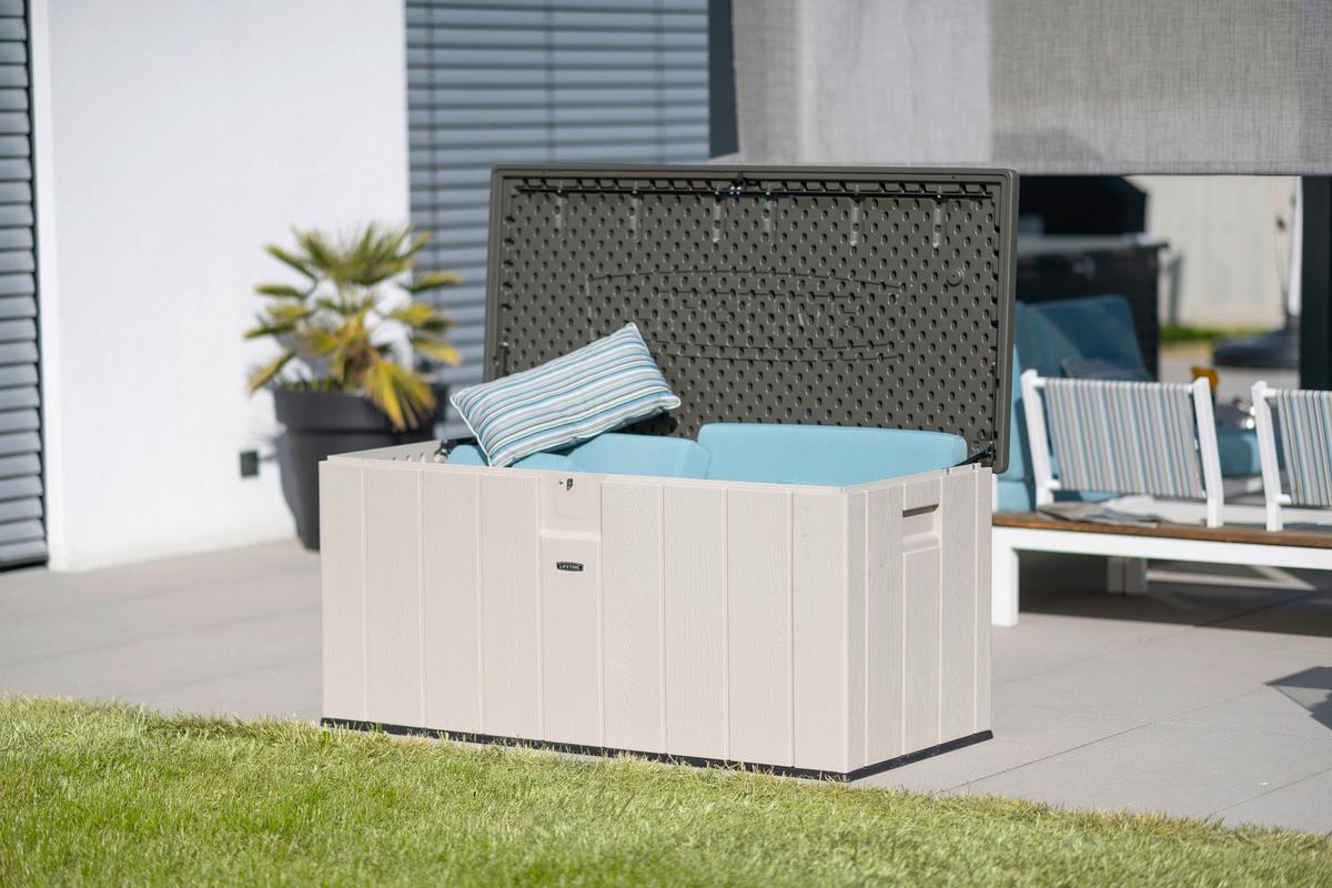 Kissenbox Wasserdicht 60254 151x69x72 Cm 568l Grau - Grau, Basics, Kunststoff (151/69/72cm)
