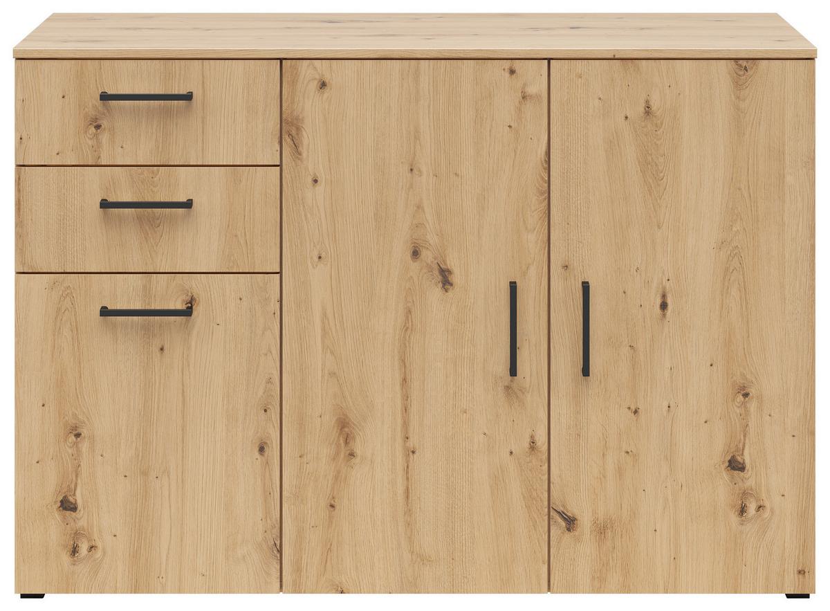 Komód Cabinet - Artisan tölgy, Modern, faalapú anyag (120/83/52cm)