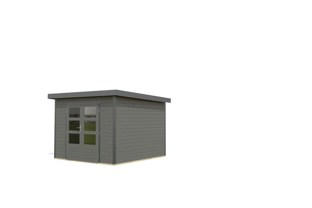 Gartenhaus Aetos 271/218/271 cm - Anthrazit/Grau, Basics, Holz/Metall (271/218/271cm)