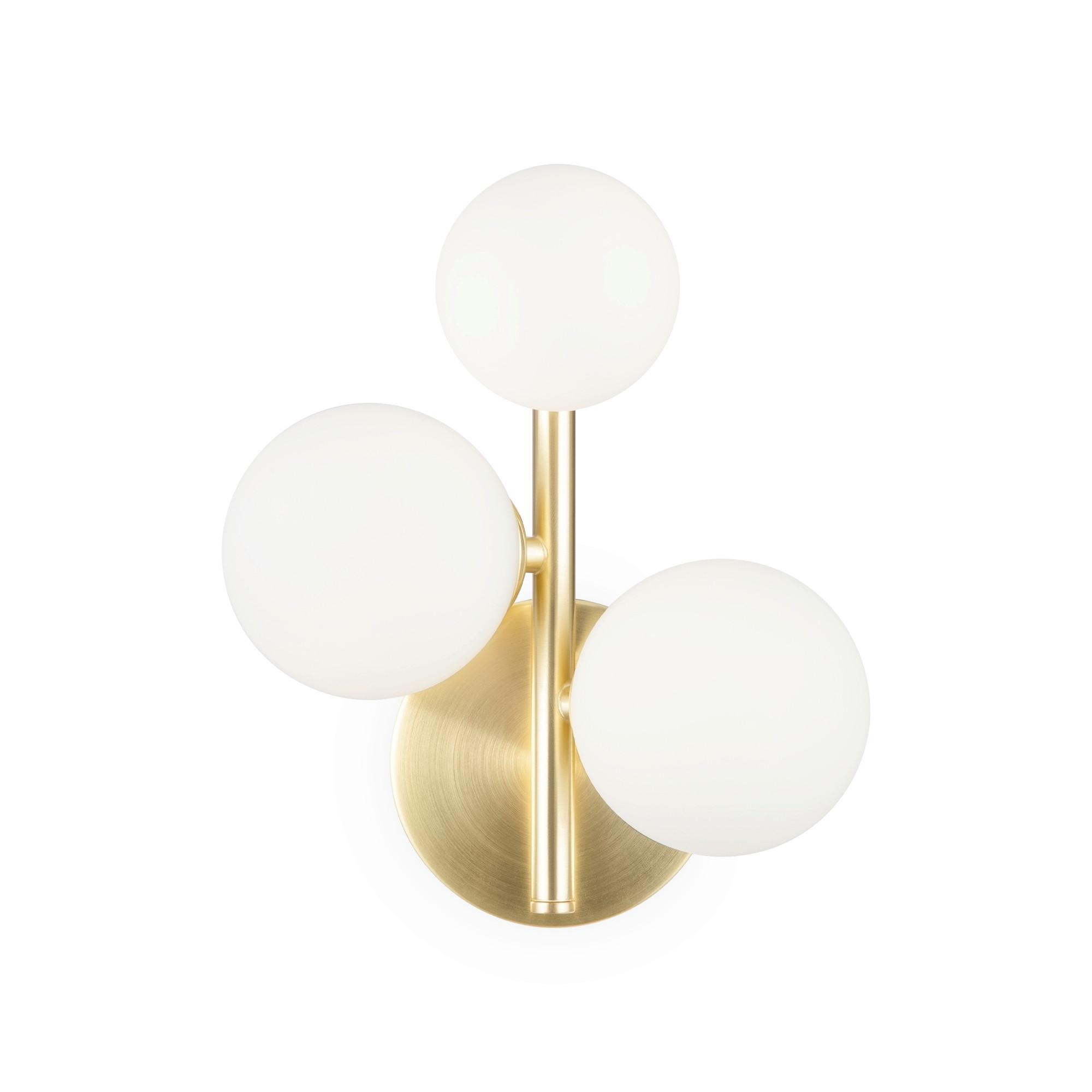 WANDLEUCHTE DALLAS - Goldfarben/Weiß, Trend, Glas/Metall (26/20/12cm) - MAYTONI