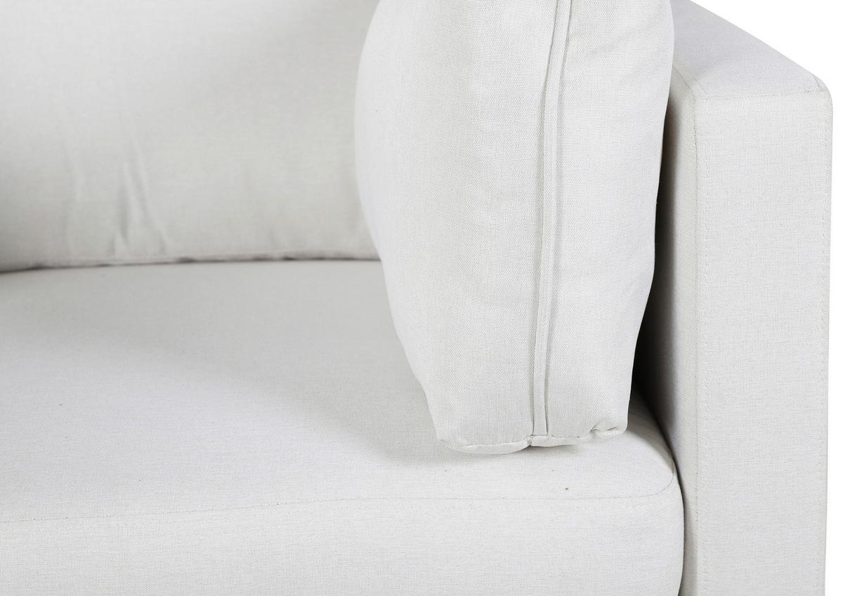 Sessel Boom Weiß B: 110 cm - Beige/Schwarz, Design, Kunststoff/Textil (110/84/86cm) - Livetastic