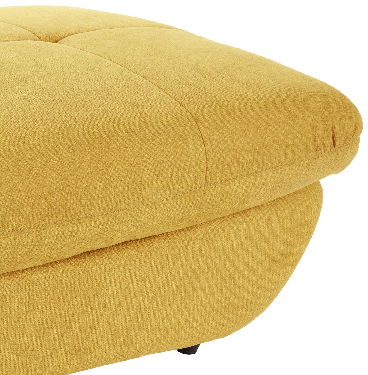 Taburet PARK, curry žlutá, s úložným prostorem - curry žlutá/černá, Moderní, textil/plast (107/43/75cm) - Luca Bessoni