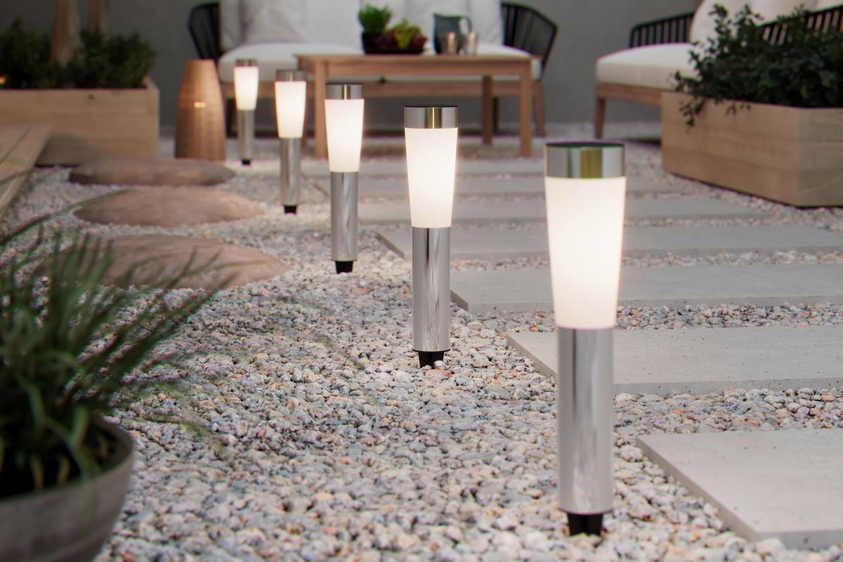 Solární světlo ACTION - černá/barvy nerez oceli, Romantický / Rustikální, kov/plast (7,5/55,5cm) - Mömax