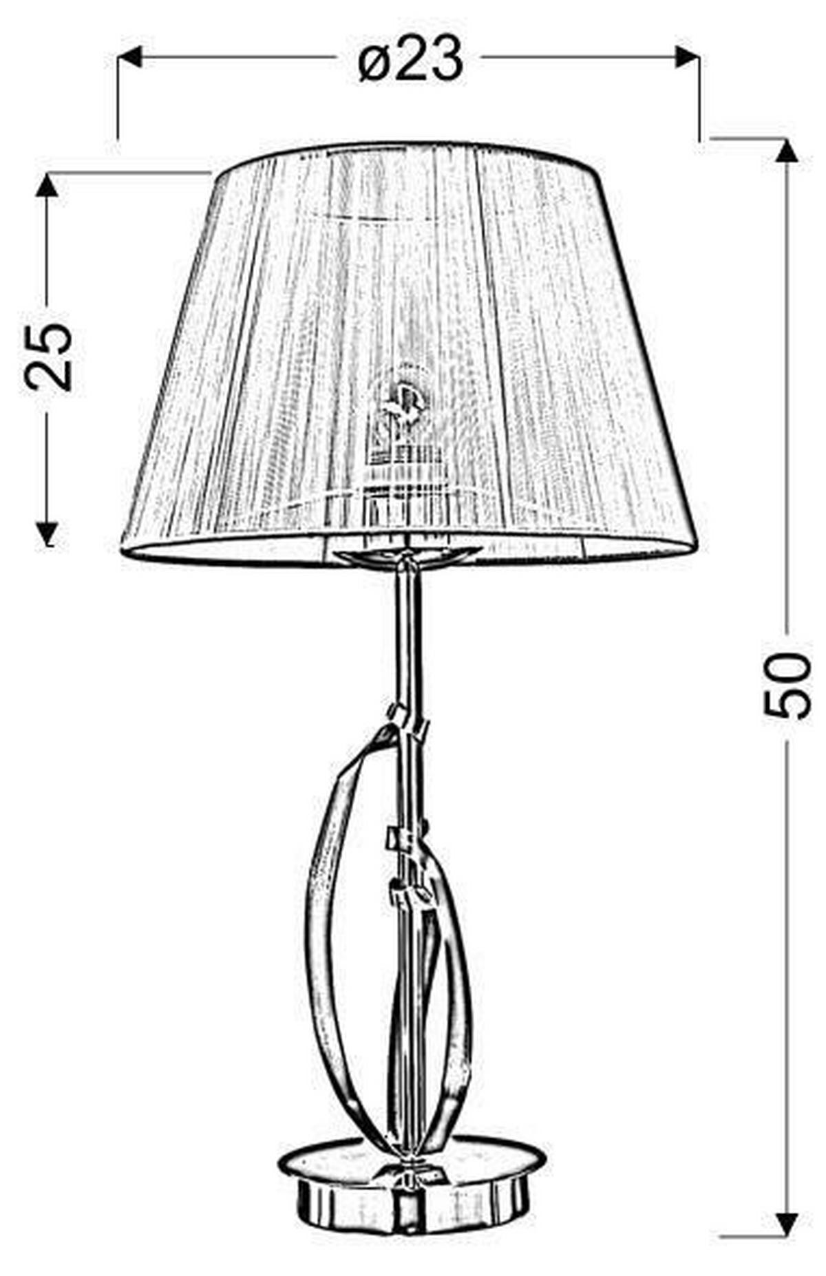 Tischleuchte 41-55071 Diva - Chromfarben/Goldfarben, KONVENTIONELL, Kunststoff/Metall (23/23/50cm)