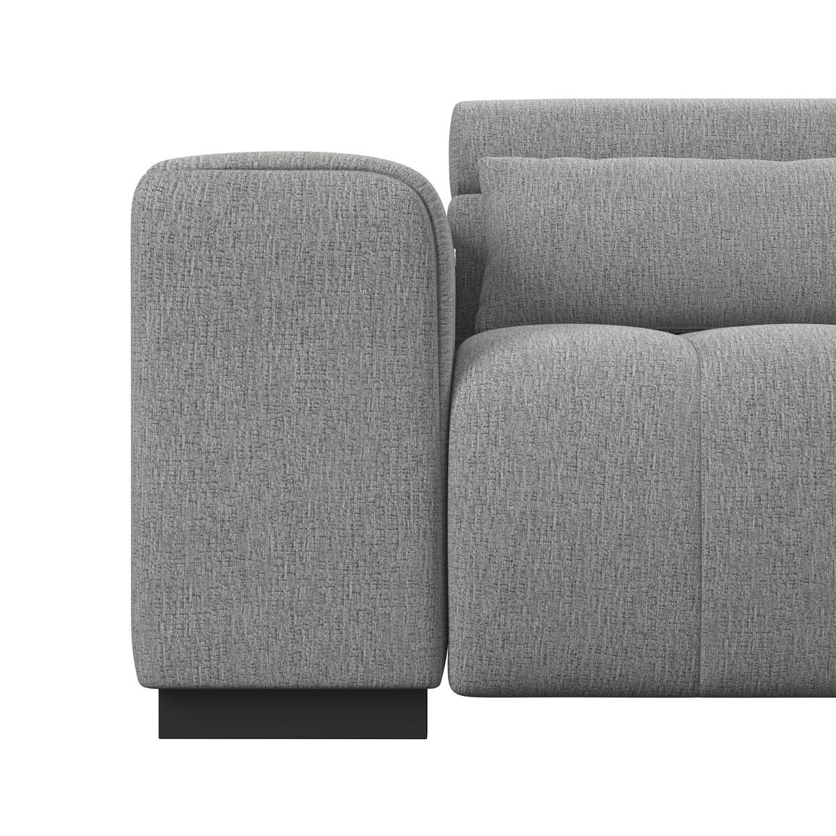 Ecksofa Matera Dunkelgrau S: 311x226cm - Dunkelgrau/Schwarz, Trend, Textil (311/226cm)