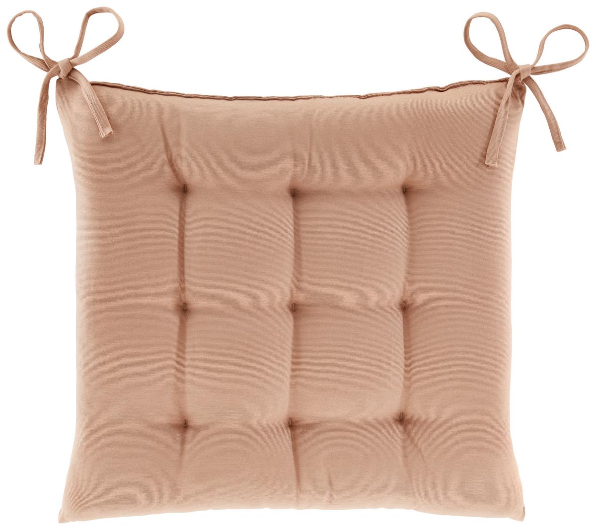 Sitzkissen Jolanda 40x40x5 cm Orange - Taupe, MODERN, Textil (40/40/5cm) - Luca Bessoni