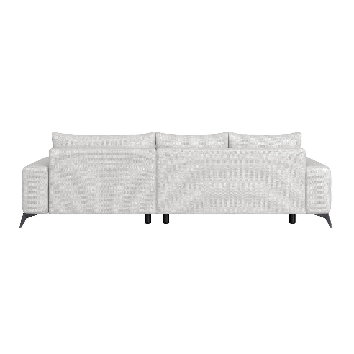 Ecksofa Mauro Beige, mit Schlaffunktion - Creme/Schwarz, Trend, Textil (290/175cm) - Luca Bessoni