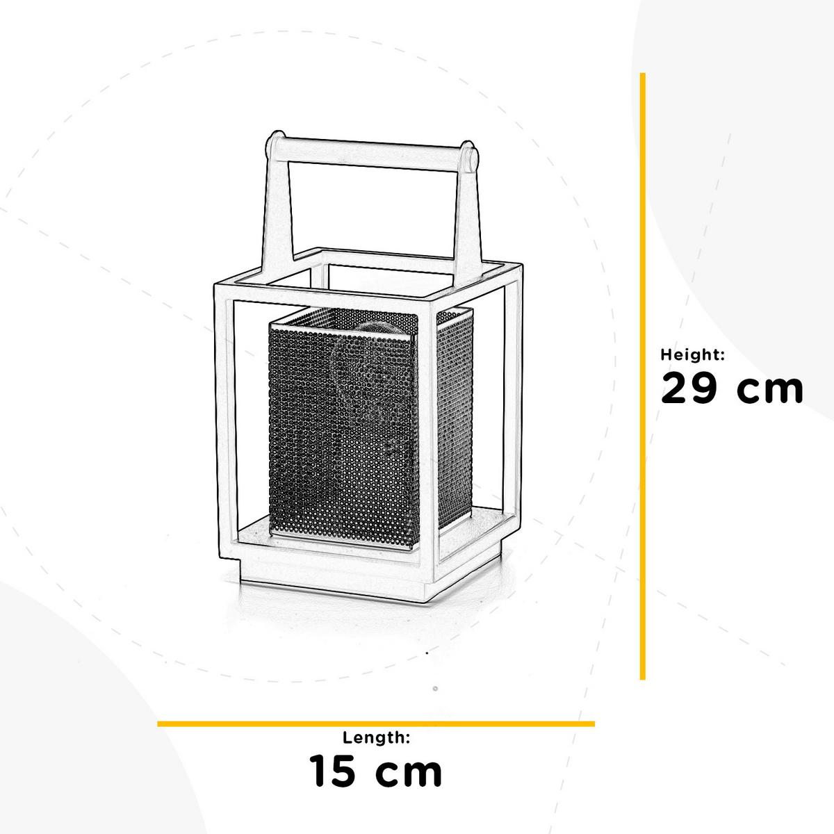 Nachttischleuchte 4980/L - Goldfarben/Schwarz, Design, Metall (15/15/29cm)