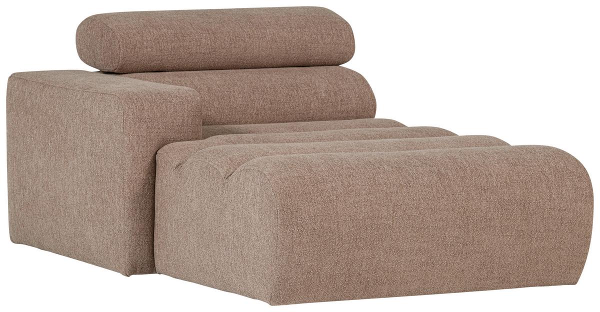 Sofaelement Novi Taupe B: 109cm - Taupe/Schwarz, Design, Textil (109/86/173cm) - Livetastic