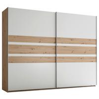 Schwebetürenschrank B: 270 cm Catania, Weiß/Eiche Artisan - Weiß/Eiche Artisan, MODERN, Holzwerkstoff (270/210/60cm) - Livetastic
