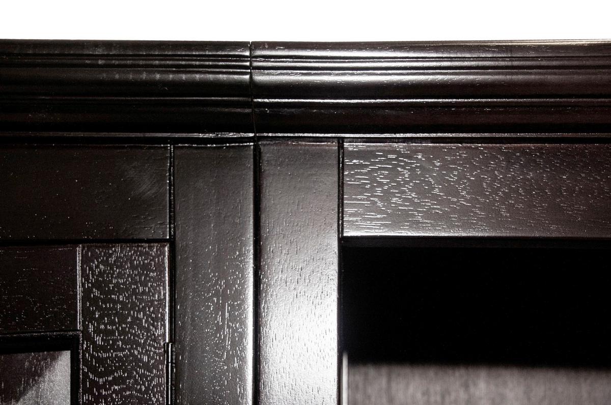 Schrank Akazie Antik B: 98cm - Schwarzbraun, Design, Holz (98/183,50/44cm) - MID.YOU