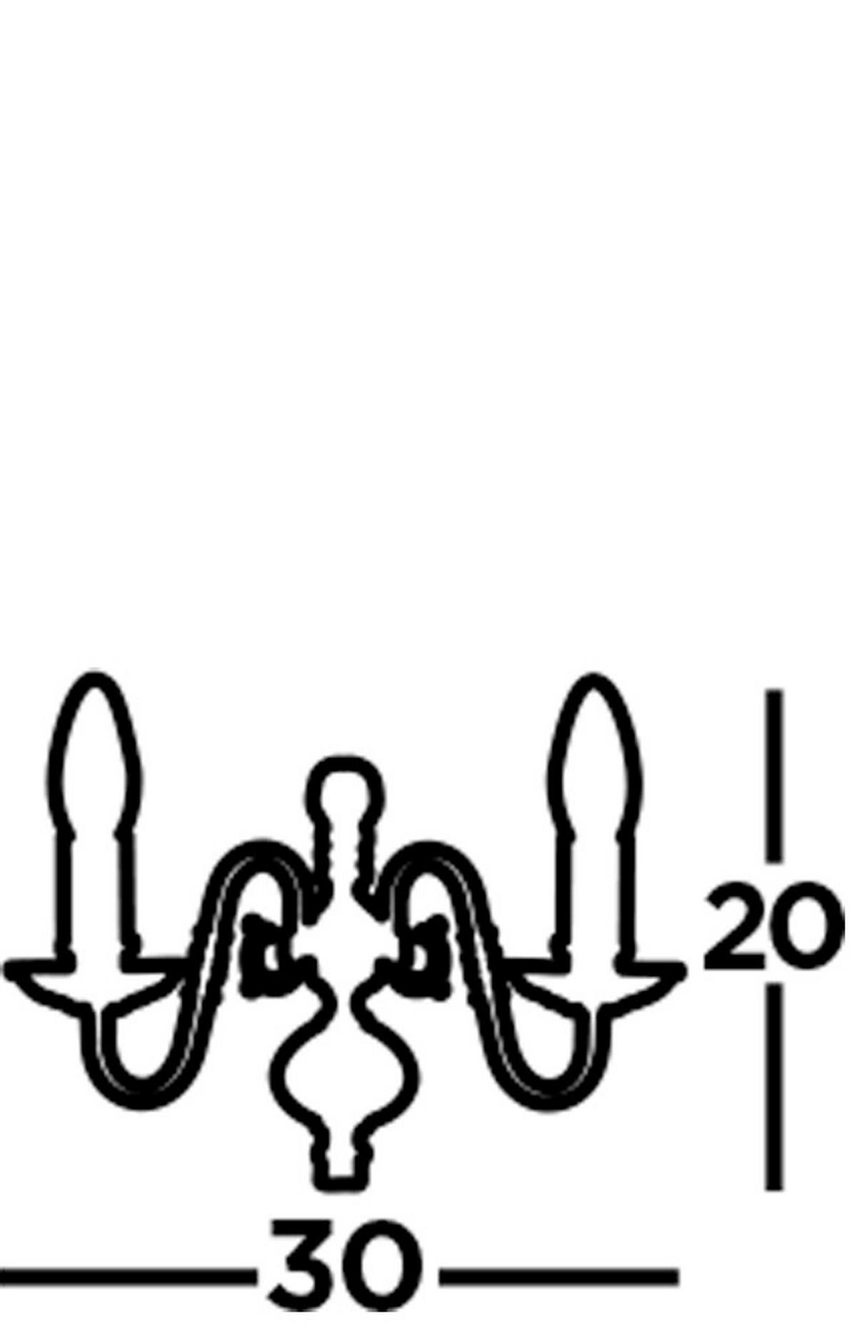 Wandleuchte 1019-2ab - Messingfarben, Basics, Metall (30/20cm)