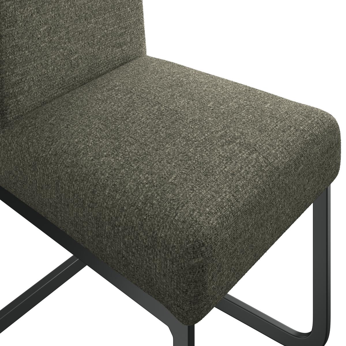 Schwinstuhl Terri Grün Gepolstert - Schwarz/Grün, MODERN, Textil/Metall (46/95/64cm) - MID.YOU