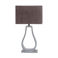 Tischleuchte 41-79985 - Braun, Design, Stein/Textil (13/22.5/39.5cm)