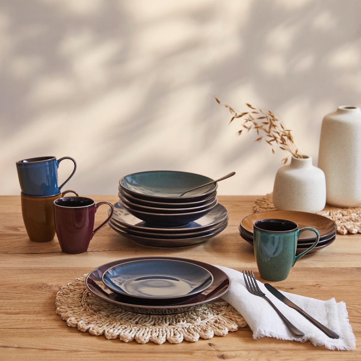 Kombiservice Keramik 4 Personen Geschirr Set - Multicolor, MODERN, Keramik - Creatable