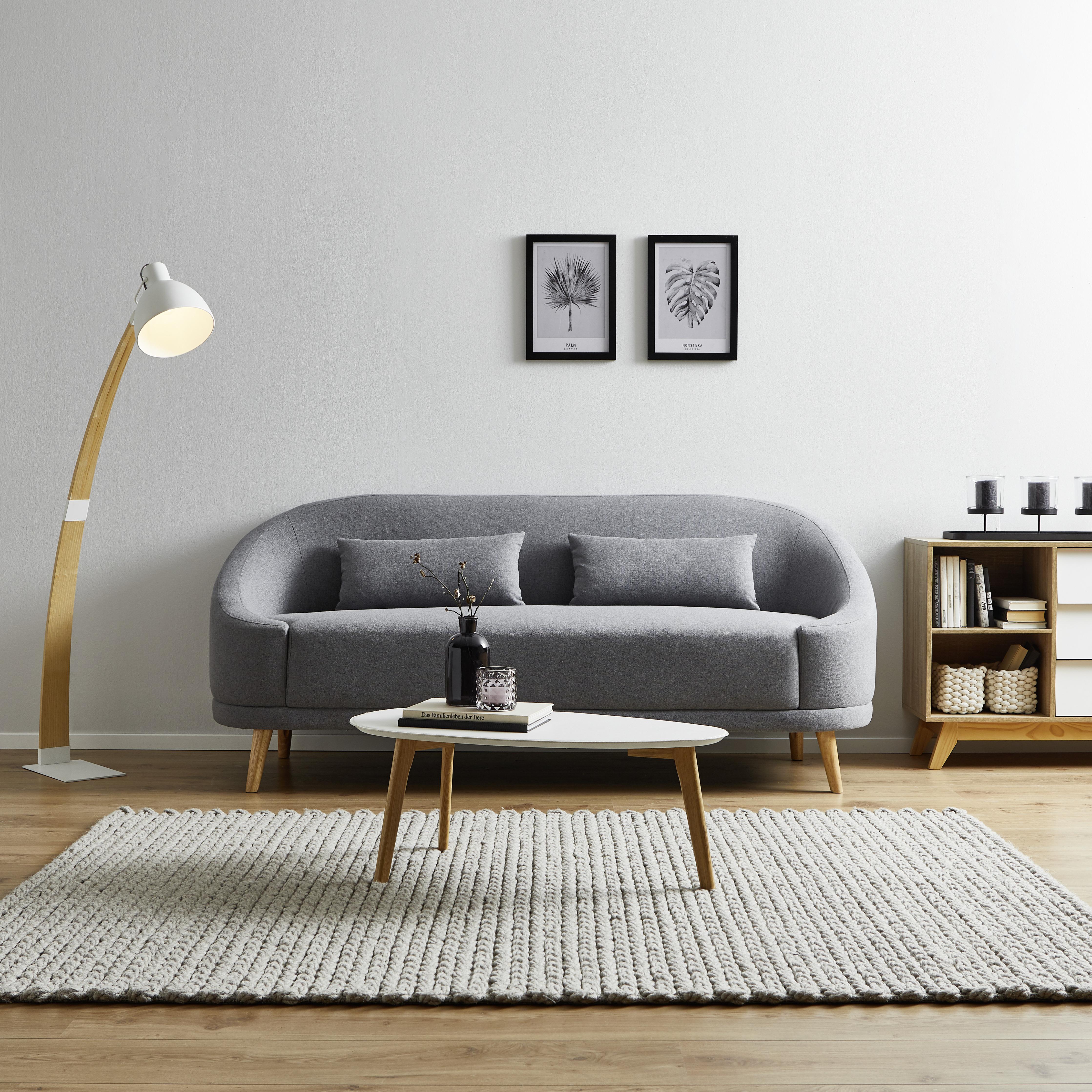 Pohovka Jannike - tmavě šedá, Moderní, dřevo/textil (207/84/80cm) - Modern Living